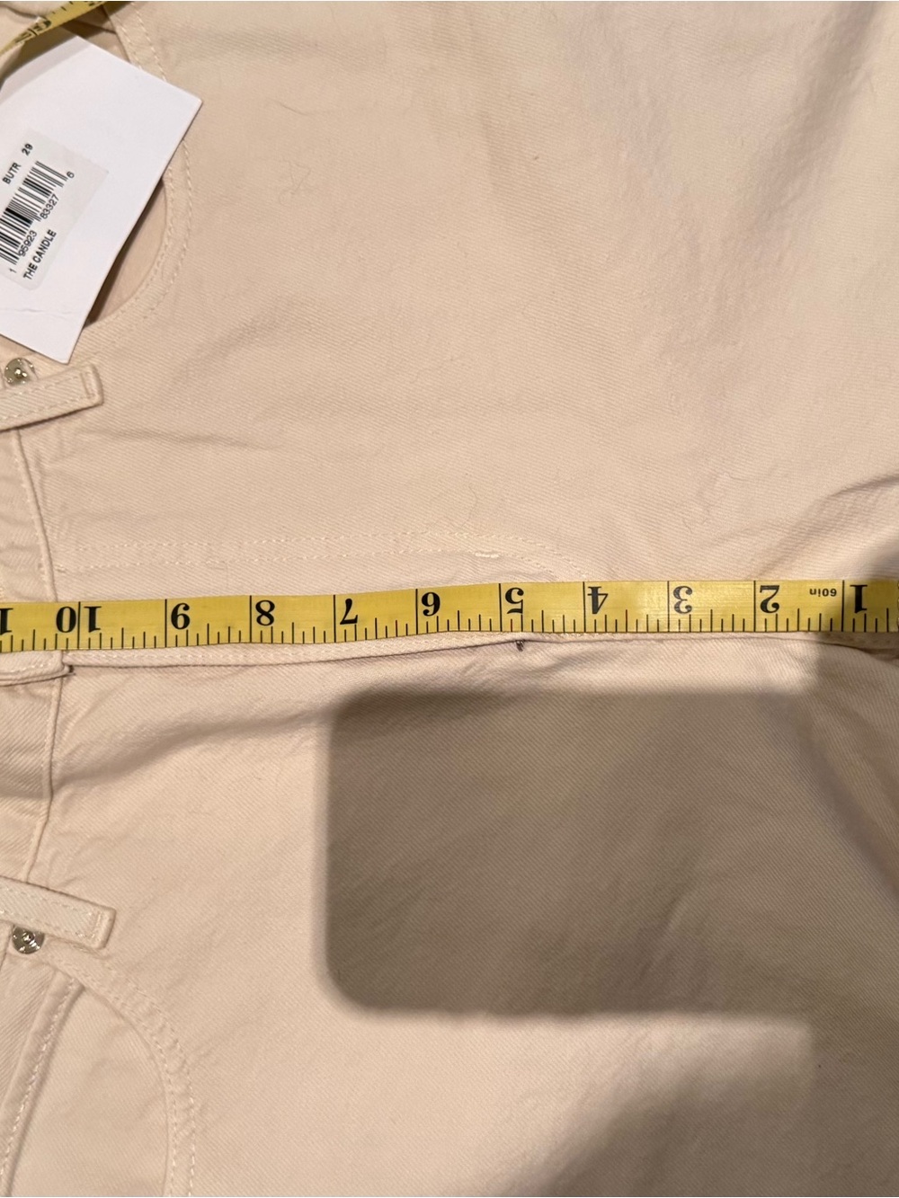 Frame Candle Mid Rise Denim Jeans in Cream - Picture 9 of 9